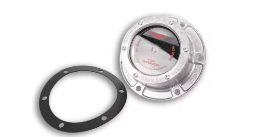 Grease hub cap with dirt exclusion window, 6-1/2in bolt circle