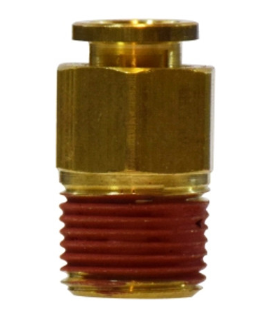 Brass push-to-connect air brake connector 5/32 tube x 1/4 male NPT, part 0400291