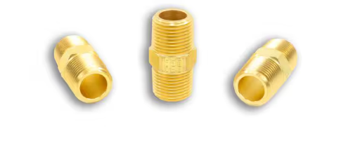 Hex nipple 3/8 NPT x 1/8 NPT for truck air fittings, part 177.9122CA