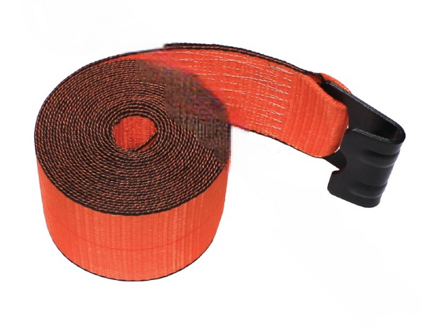 Heavy duty flat hook winch strap 4 in x 27 ft, part 573.D427FH-HD