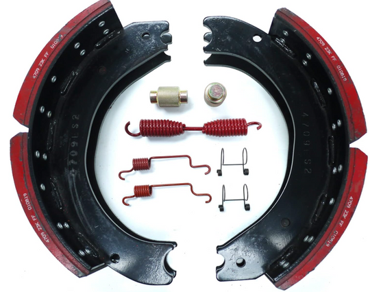 Lined brake shoe, parts 4709ES2, 4709, fits drum 3600AX