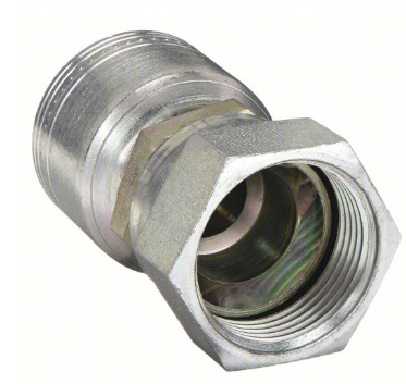 Hydraulic hose fitting, ORFS female, part 14700-1212, side view