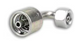 Hydraulic hose fitting, 90 degree ORFS female, part 14715-0404, side view