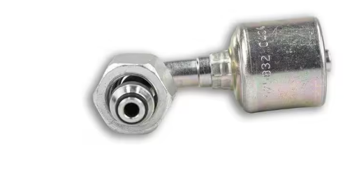 Hydraulic hose fitting, 90 degree ORFS female, part 14715-0404