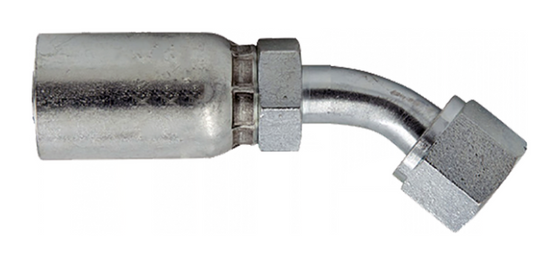 Hydraulic hose fitting, 45 degree ORFS female