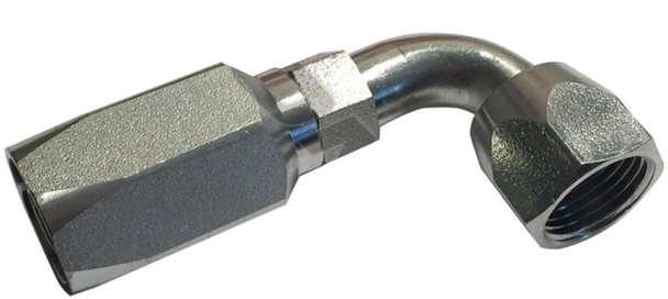 Hose end elbow, 13/32in hose x 1/2in JIC female
