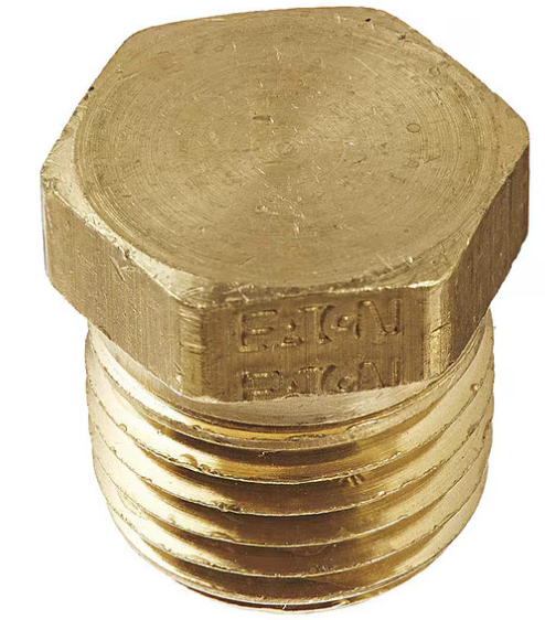 Hex plug 1/4 NPT for truck air fittings, part 3152X4, cross ref 218P4