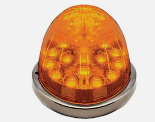 LED watermelon cab light, 17 diodes, 3-1/2 inch with stainless bezel