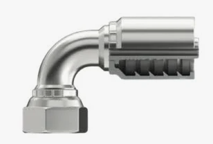 Hydraulic hose fitting, 90 degree JIC 37 female, part B2-JCFX90S-0404