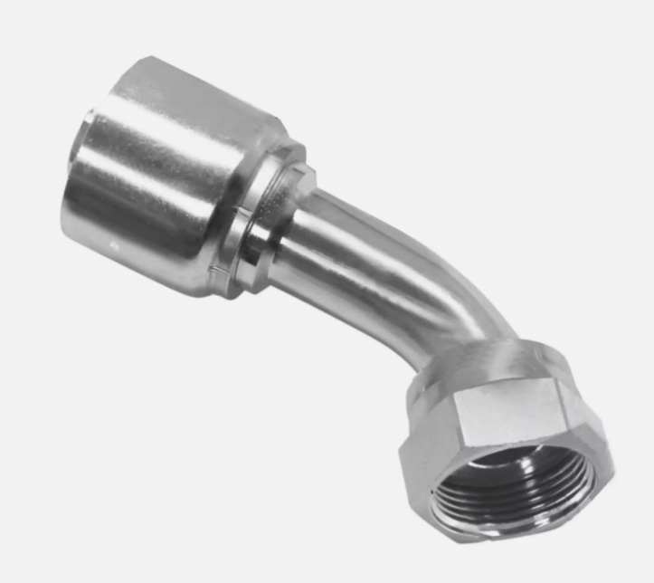 Hydraulic hose fitting, 45 degree ORFS female, part 14710-1616