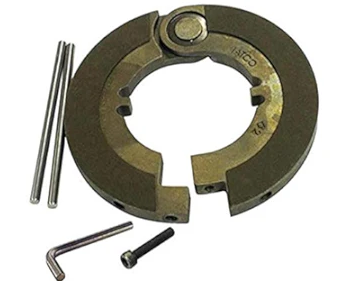 Hinged 2 in oversize clutch brake for heavy duty trucks