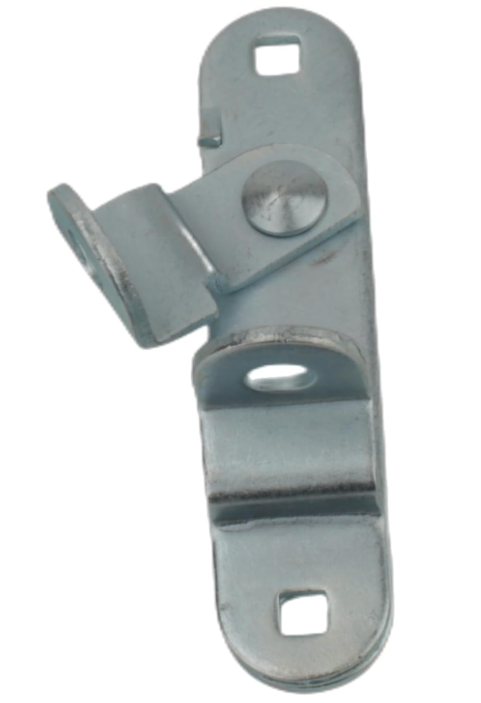 Cargo trailer door latch hasp keeper for ramp padlock, miner type seal plate