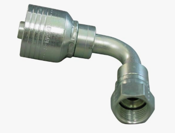 Hydraulic hose fitting, 45 degree JIC female, part 14420-0404