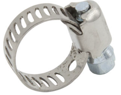 Stainless worm drive hose clamp #4, 1/4 to 5/8 in diameter, Dynaflo 522C series