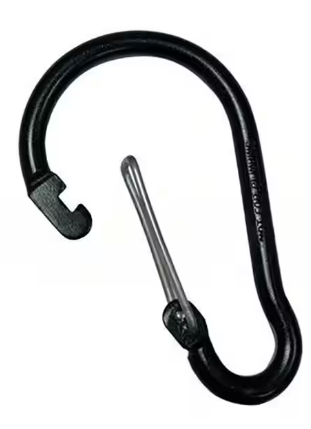 Carabiner clip for tender kit with cable clamp holder, part 17160