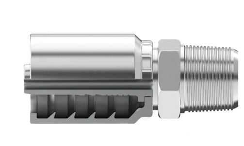 Hydraulic hose fitting, BSPT British Standard, Continental