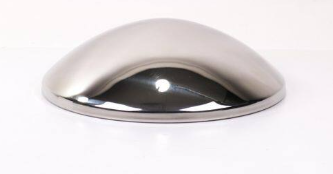 Stainless steel trailer hub cap cover, 9-1/4in ID, part 562.C1004SS