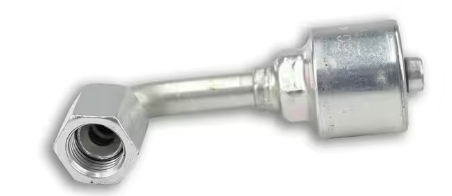 Hydraulic hose fitting, 90 degree JIC 37 female, part 14425-0810