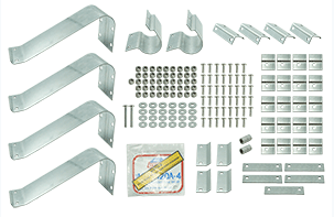 Trailer skirt hardware kit with side skirt and 4 brace struts, part A100044366