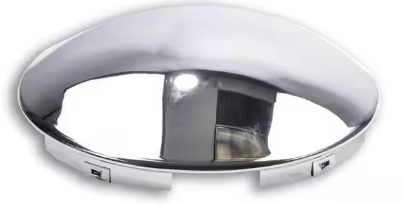 Chrome front hub cap no notch 3/4 in lip, part 562.B1001C
