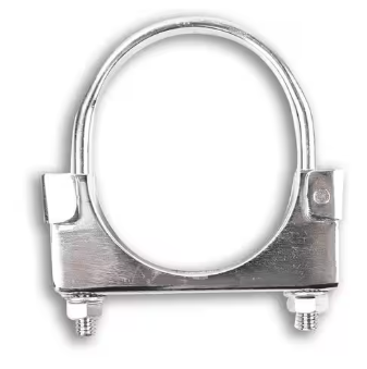 Chrome flat U-bolt saddle clamp 5 in, part 562.U3405C