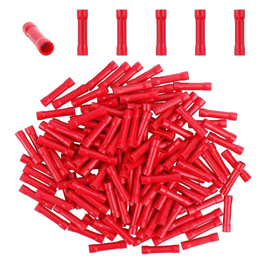 Nylon butt connectors, 22-16 gauge, 50 pieces