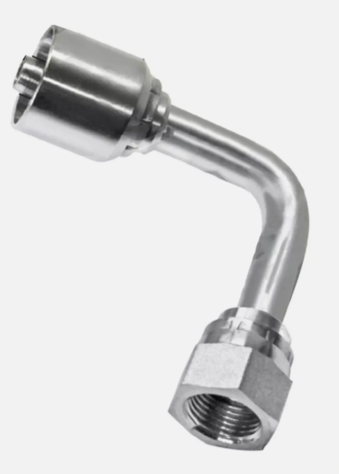 Hydraulic hose fitting, 90 degree JIC 37 female, part 14440-0606