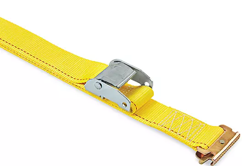 E-track cam buckle strap 12 ft, 2500 lb breaking strength, E-fittings