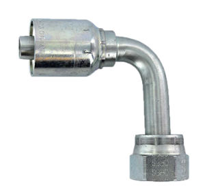 Hydraulic hose fitting, 90 degree ORFS female, part B2-OFFX90L-1010