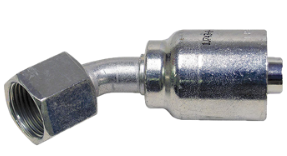 Hydraulic hose fitting, 45 degree ORFS female