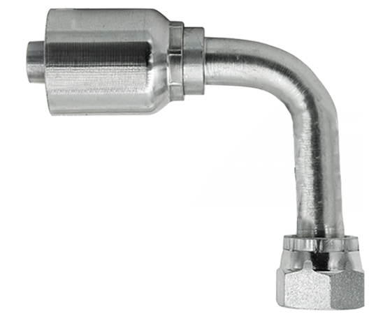 Hydraulic hose fitting, 90 degree JIC 37 female, part B2-JCFX90L-1616