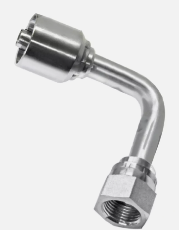 Hydraulic hose fitting, 90 degree JIC 37 female, part 14440-0608