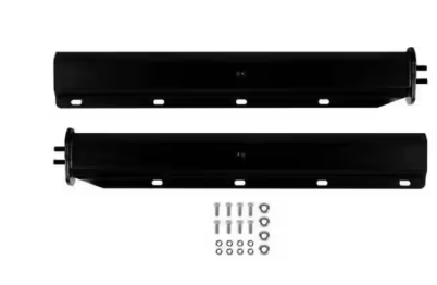 Black spring-loaded straight mud flap hanger kit, part B573025NTBK