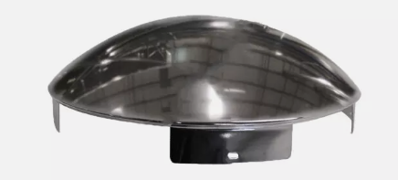 Stainless steel front hub cap 6 notch 3/4 in lip, part 562.B1603SS
