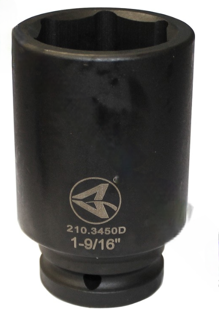 Impact gun socket, 1-9/16in, 6 point deep