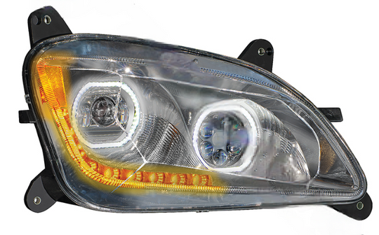 LED RH headlamp for Peterbilt trucks, 42W CREE LED low beam 2400 lumens