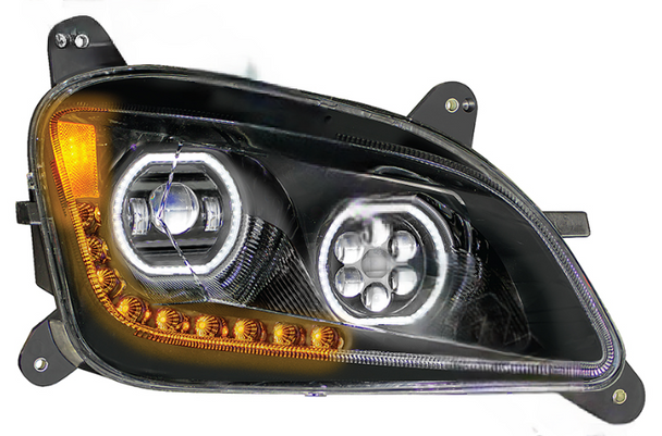 LED RH headlamp for Peterbilt trucks