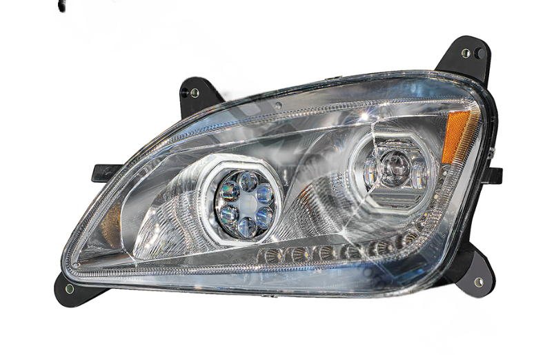 LED LH headlamp for Peterbilt trucks, 42W CREE LED low beam 2400 lumens