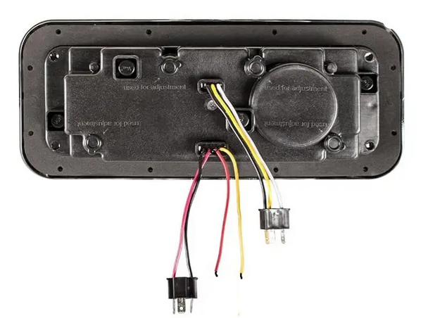 Passenger side blackout projection headlamp for Kenworth and Peterbilt, side view