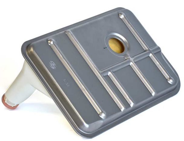Deep pan transmission suction filter, part TF15090, side view
