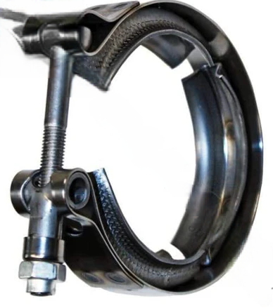 5 in round U-bolt steel guillotine exhaust clamp, part W35789