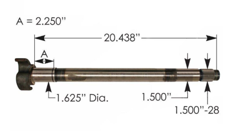 Left hand brake camshaft, parts E9733, R607229