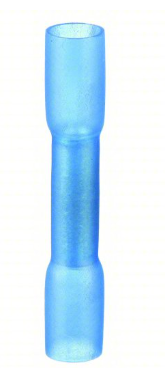 Blue heat shrink butt connector for truck wiring