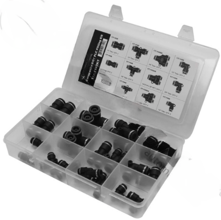 Composite DOT PLC union fitting kit with straight, tee, Y and 90 degree elbow unions