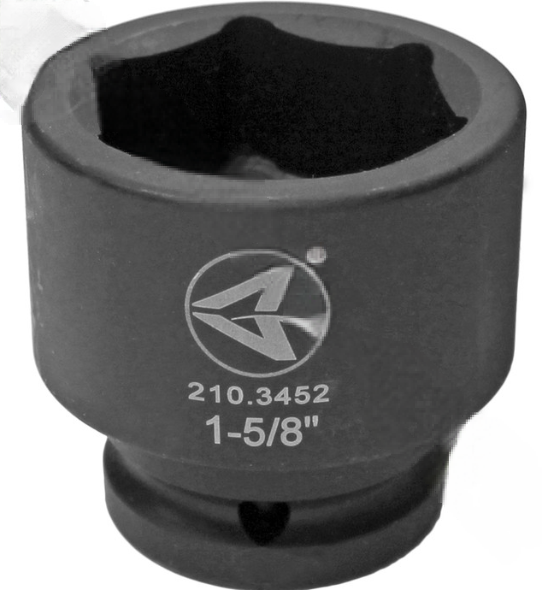 Impact gun socket 1-5/8 inch 6-point