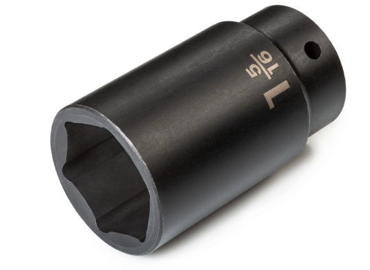 Impact gun socket 1-5/16 inch 6-point deep