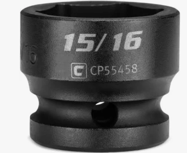 Impact gun socket 1-15/16 inch 6-point