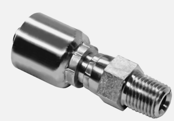 Hydraulic hose fitting, NPTF male swivel, part 818.14645-0404