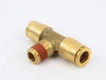 Brass PLC Male Branch Tee Fitting, 3/8in x 1/4in