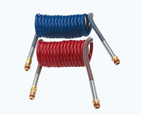 Air coil set, 15 ft, red and blue, for emergency and service air lines